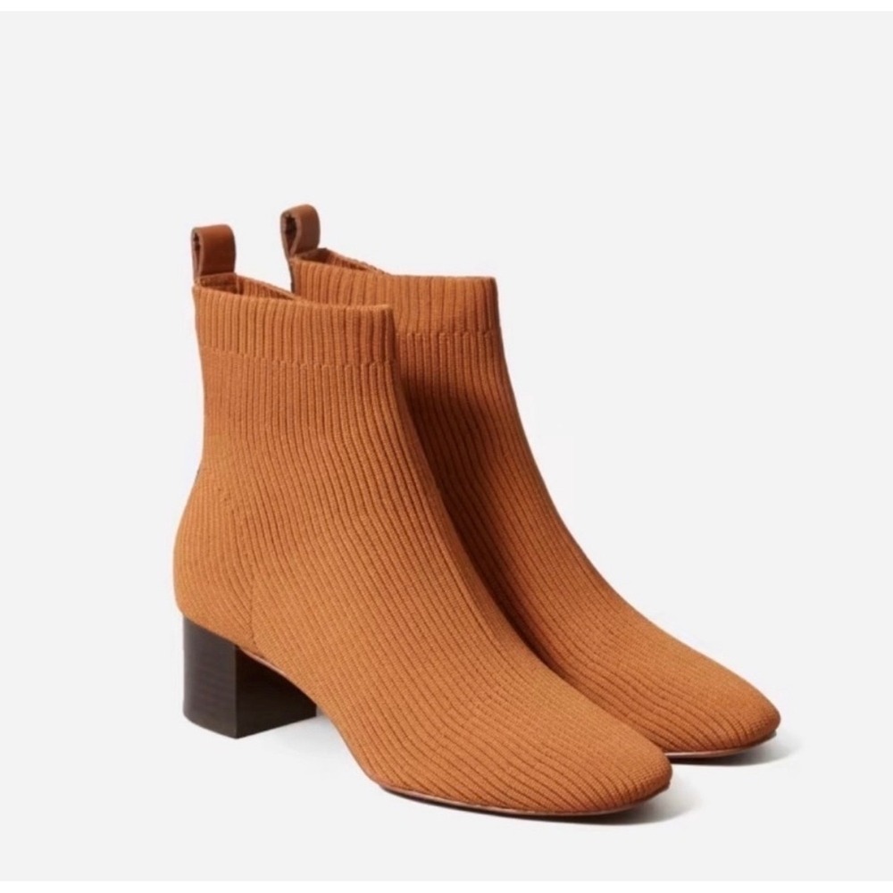 Everlane The Glove Boot Toffee Booties Brown Travel Preppy Boho 7.5